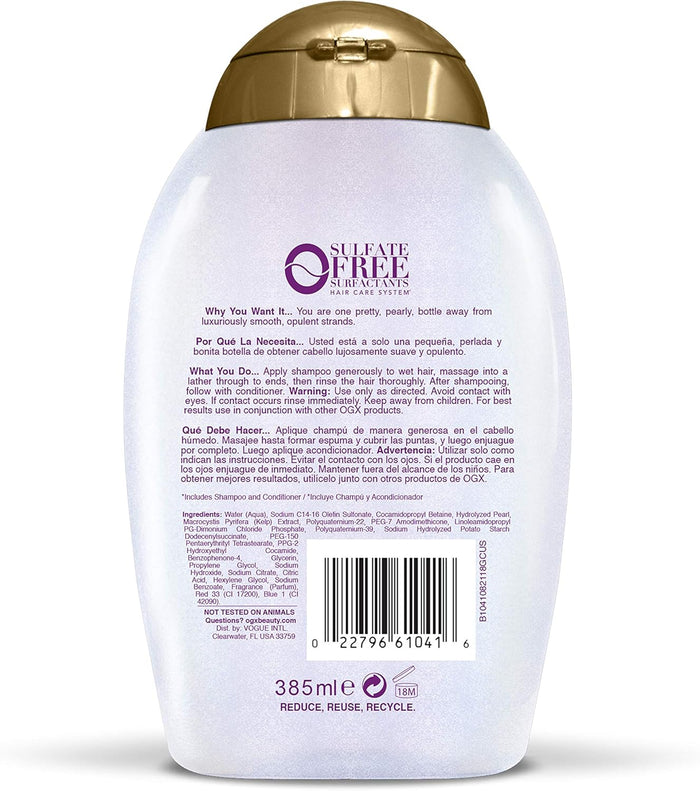 OGX SMOOTHING LIQUID PEARL SHAMPOO    385ml  13 oz