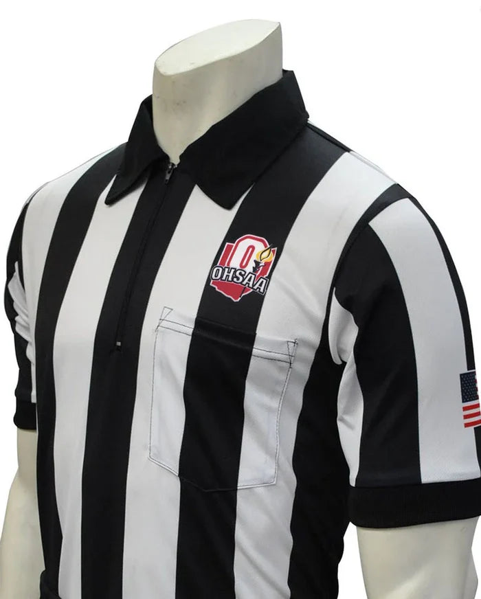 Ohio (OHSAA) Smitty 2 1/4" Stripe Football Referee Shirt