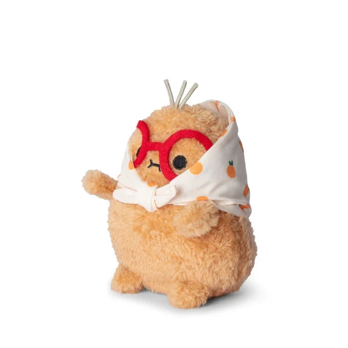 Orange Grandma Ricespud Mini Sitting Plush Toy - Side Cut