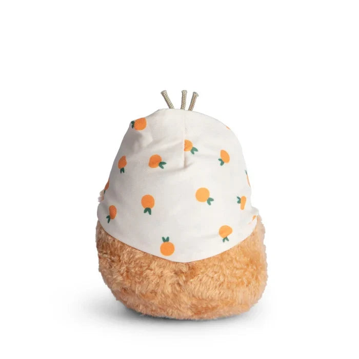 Orange Grandma Ricespud Mini Sitting Plush Toy - Back Cut