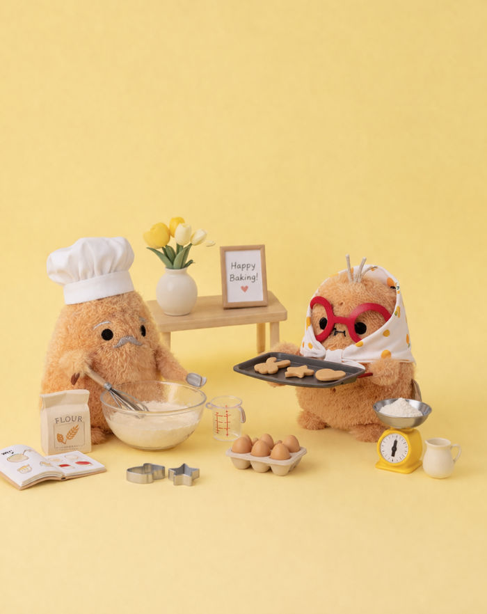 Orange Grandma Ricespud Mini Sitting Plush Toy - Lifestyle Cut 2