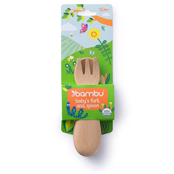 Organic Bamboo Baby Fork & Spoon