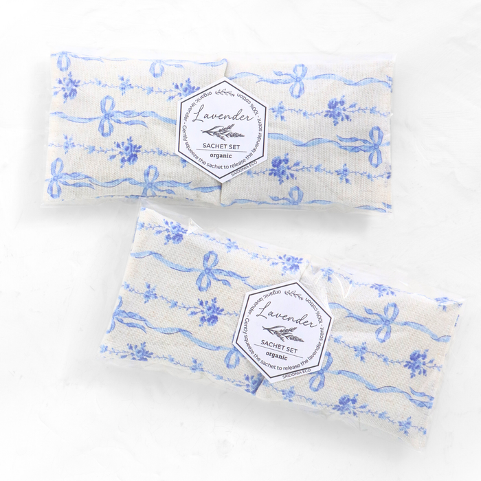 Organic Lavender Sachet Set - Blue Coquette