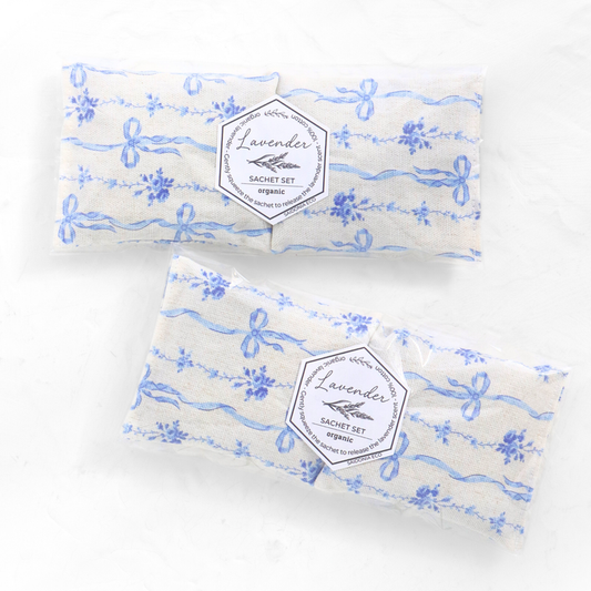 Organic Lavender Sachet Set - Blue Coquette
