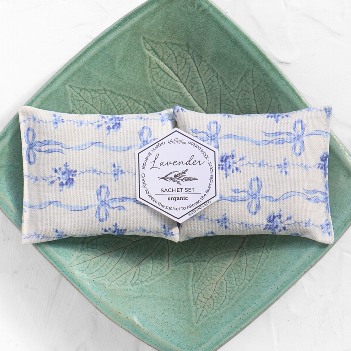 Organic Lavender Sachet Set - Blue Coquette