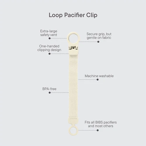 Bibs Soothers - Pacifier Clip - Blush - Features