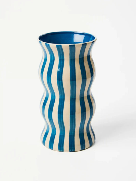 PALMA NAVY STRIPE VASE - Darling & Domain