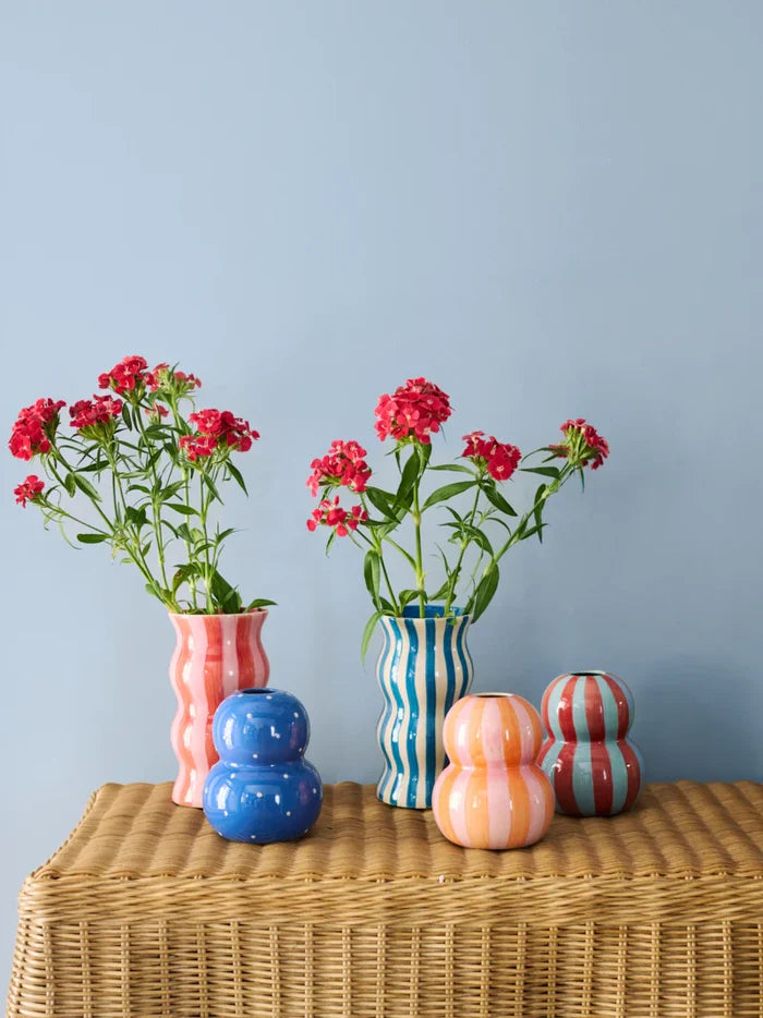 PALMA NAVY STRIPE VASE - Darling & Domain