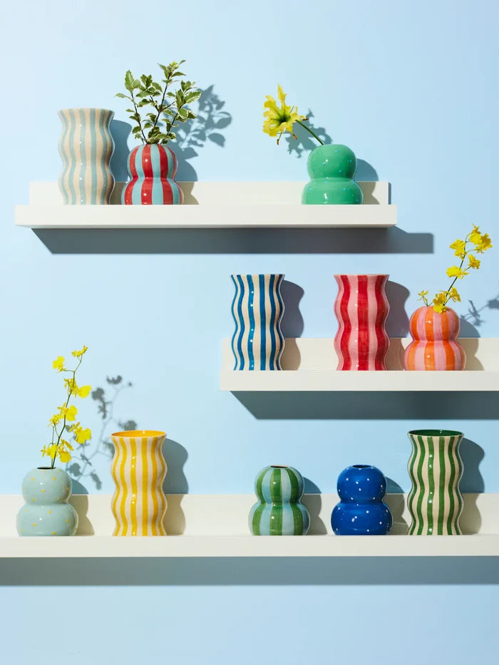 PALMA NAVY STRIPE VASE - Darling & Domain