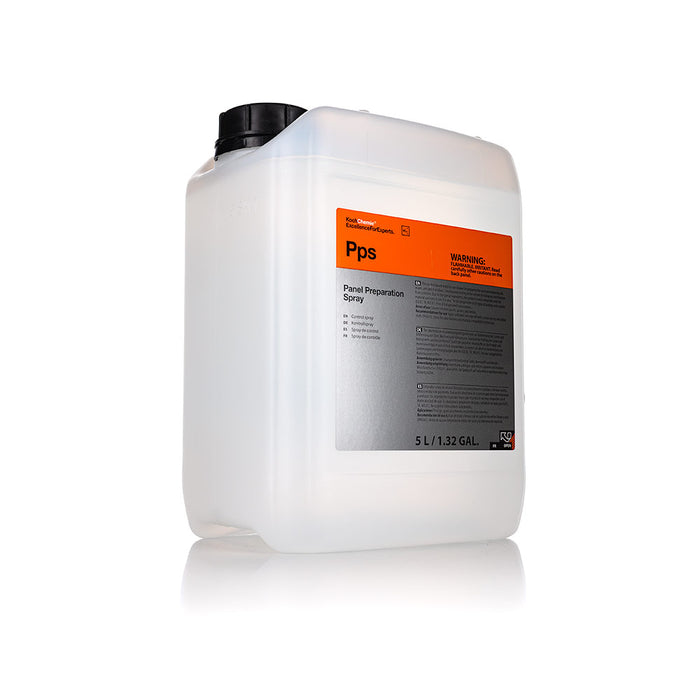 A jug of Koch Chemie Panel Preparation Spray on a white background.