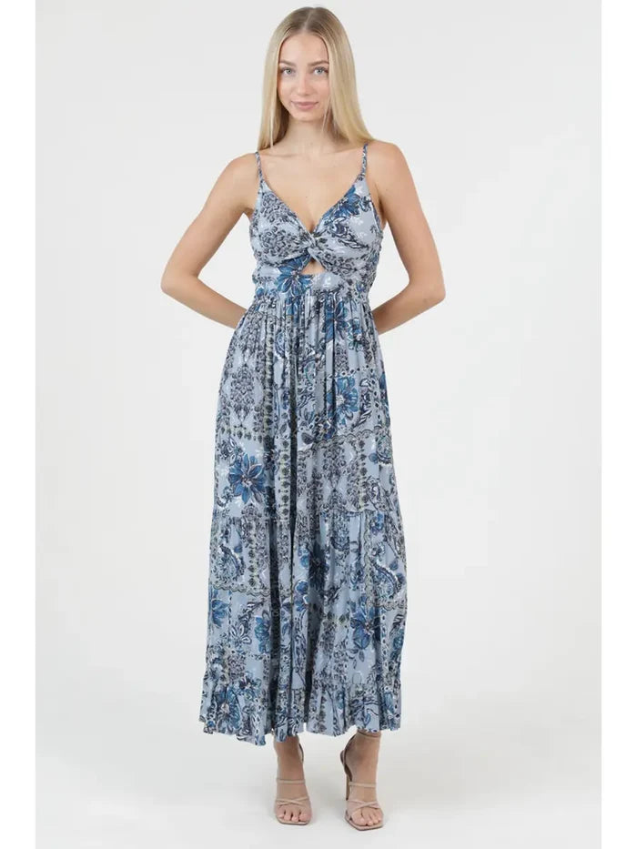 Paxton Twist Front Cut Out Maxi Dress