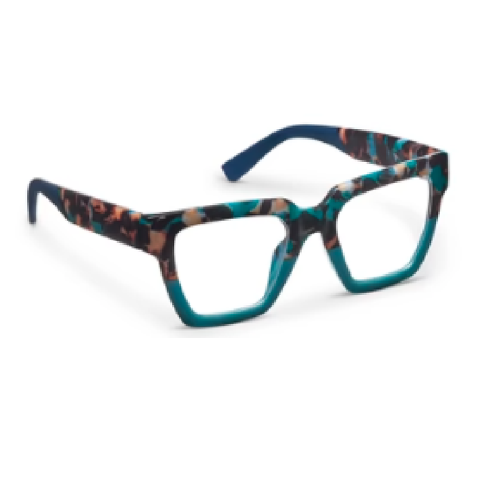 PEEPERS Reading Glasses - Take A Bow - Botanico/Teal