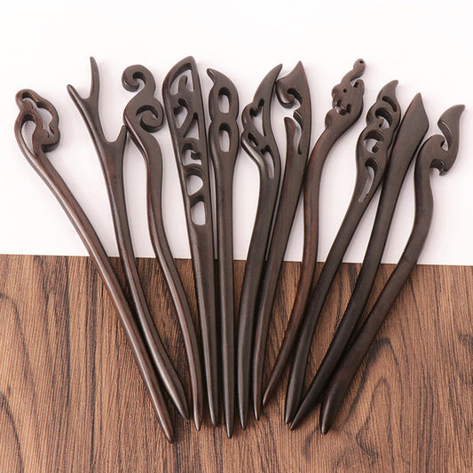 PF084 - 18cm Ebony Hair Sticks - Wholesale