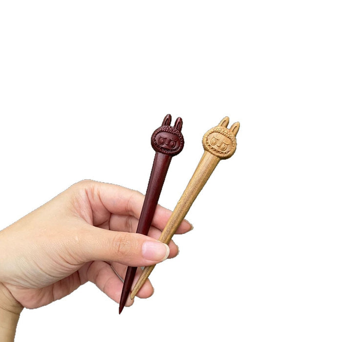 PF159 - 13cm Labubu Wooden Hair Sticks - Wholesale