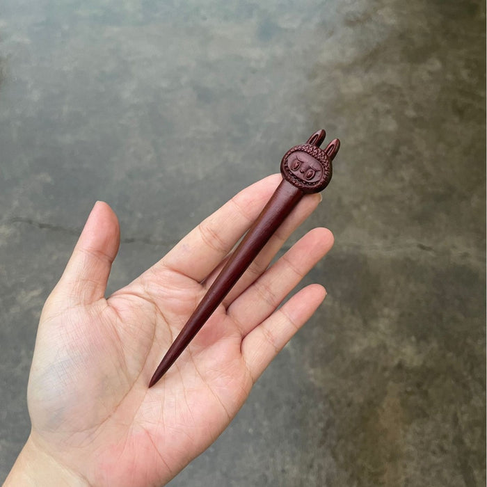 PF159 - 13cm Labubu Wooden Hair Sticks - Wholesale