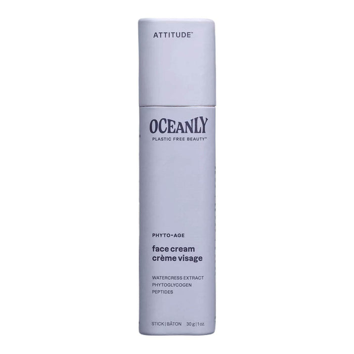 Oceanly face cream bottle on a white background.