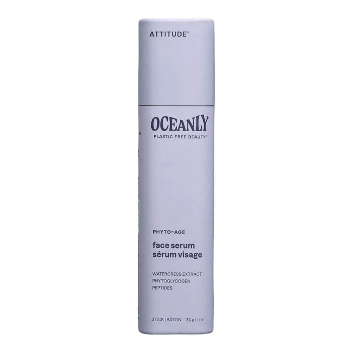 Oceanly face serum bottle on a white background.