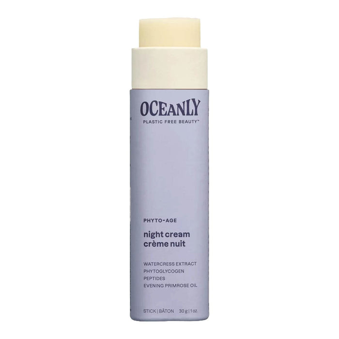 Oceanly night cream stick on a white background.