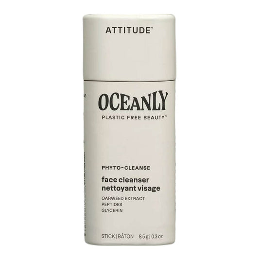 Oceanly face cleanser stick on a white background.