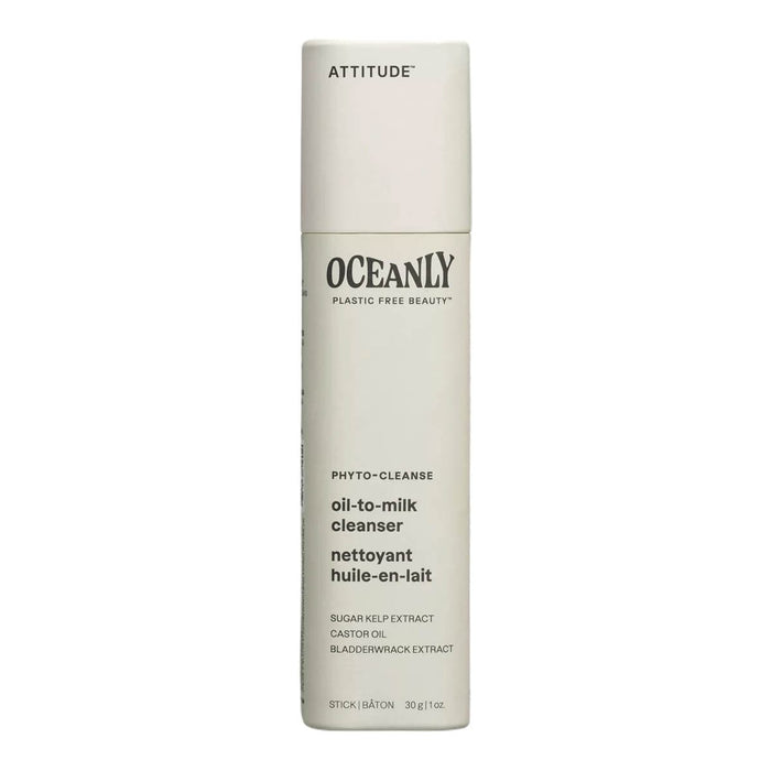 Oceanly oil-to-milk cleanser bottle on a white background.