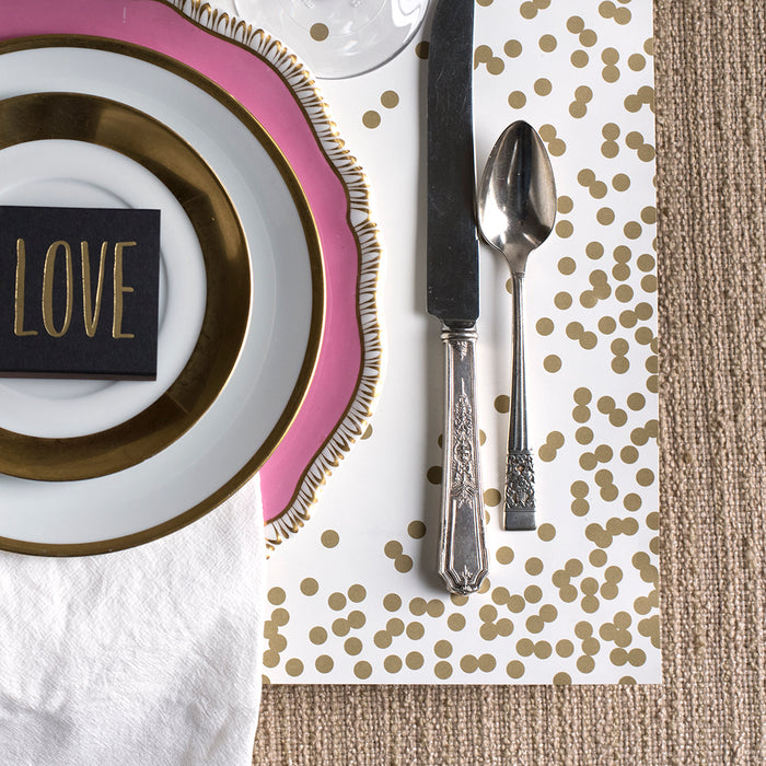Placemats Gold Dots 24ct