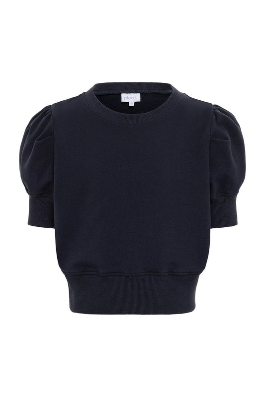 Pleat Riley Sweatshirt-Navy