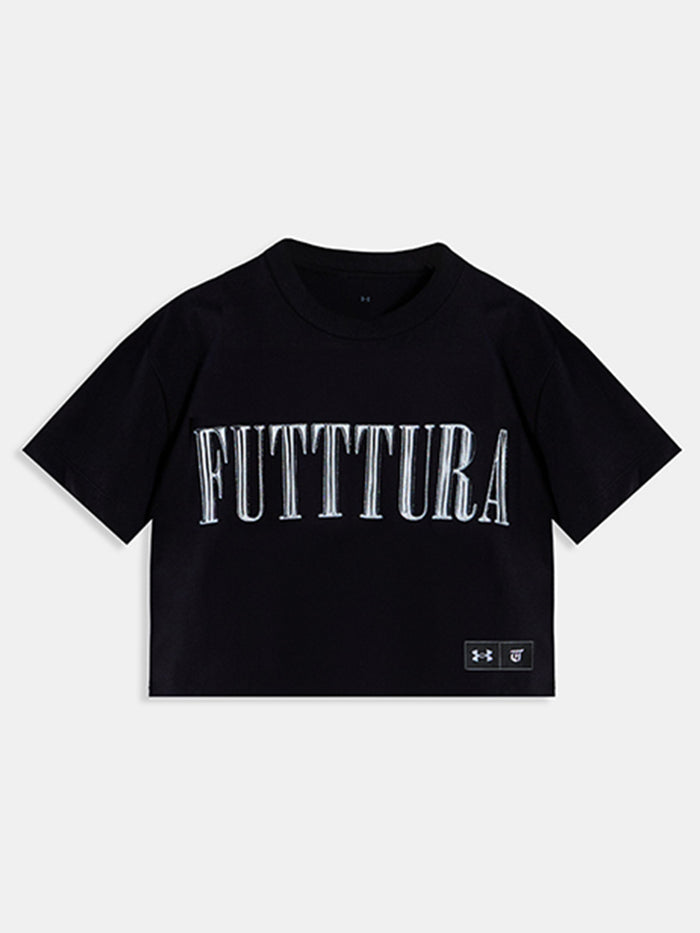 Polera Crop TINI Unisex Negra - FUTTURA