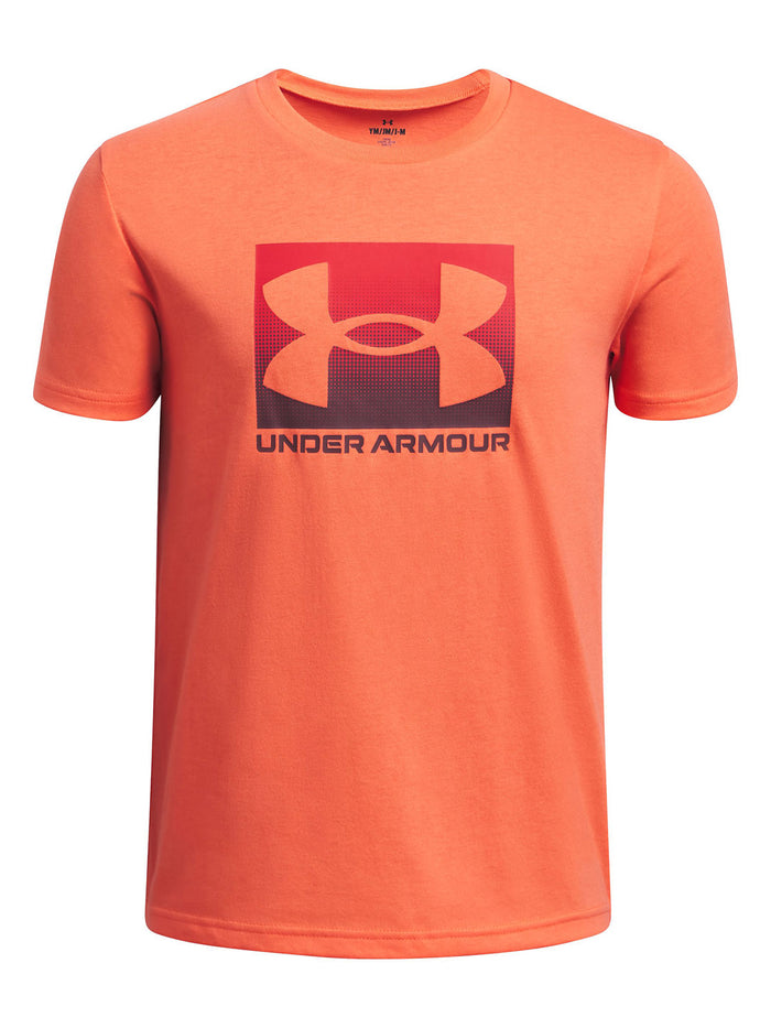 Polera manga corta Under Armour boxed sports naranjo para niños