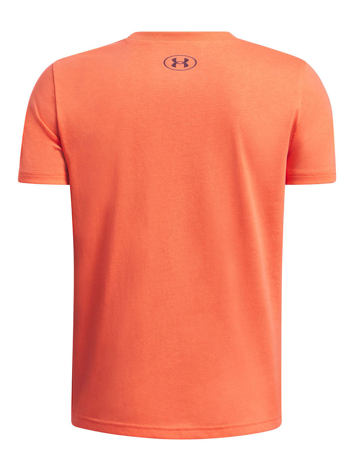 Polera manga corta Under Armour boxed sports naranjo para niños