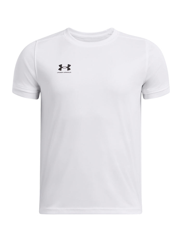 Polera manga corta UA Challenger blanco para niño