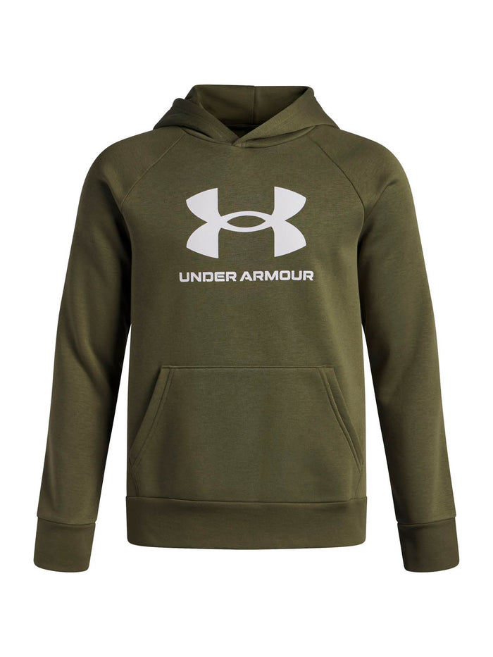 Polerón Lifestyle para niño Rival Fleece Big Logo verde Under Armour