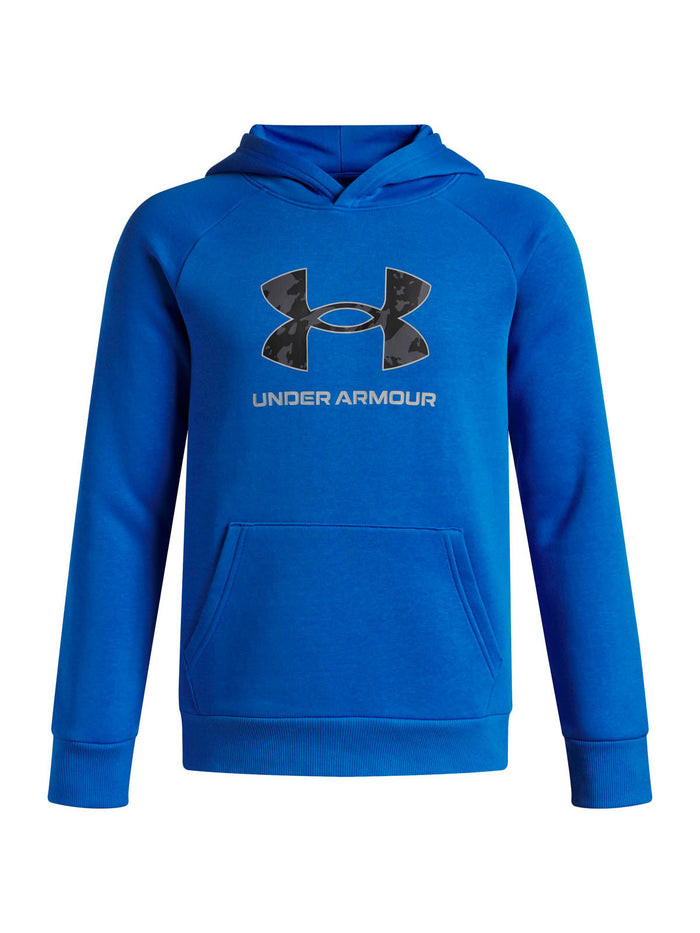 Polerón Lifestyle para niño Rival Fleece Big Logo Print Fill Azul Under Armour