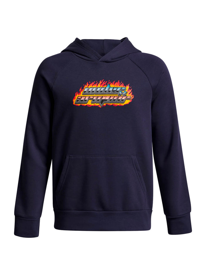 Polerón Lifestyle para niño Rival Fleece Flamin Wordmark Azul Under Armour