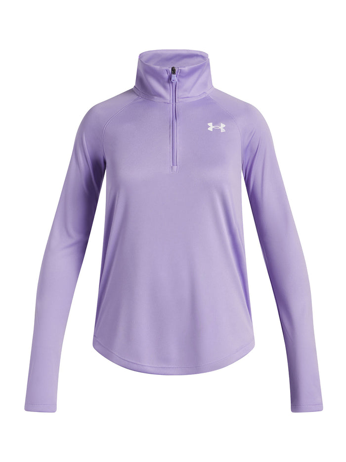Polerón de entrenamiento para niña Tech Wordmark morado Under Armour