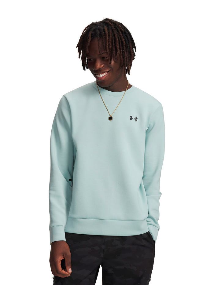 UA Unstoppable Fleece Crew azul para hombre