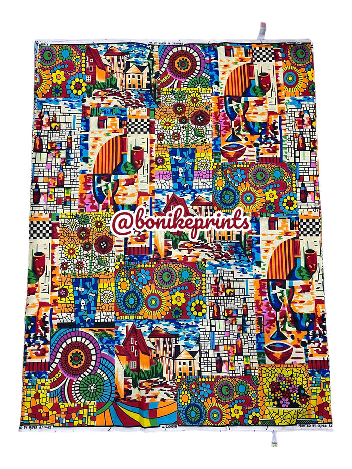 Polyester/Cotton African Print/Ankara fabric 002