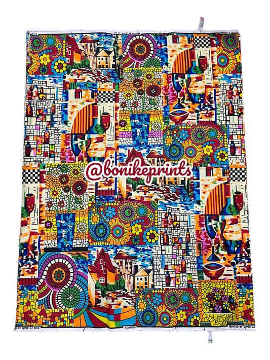 Polyester/Cotton African Print/Ankara fabric 002