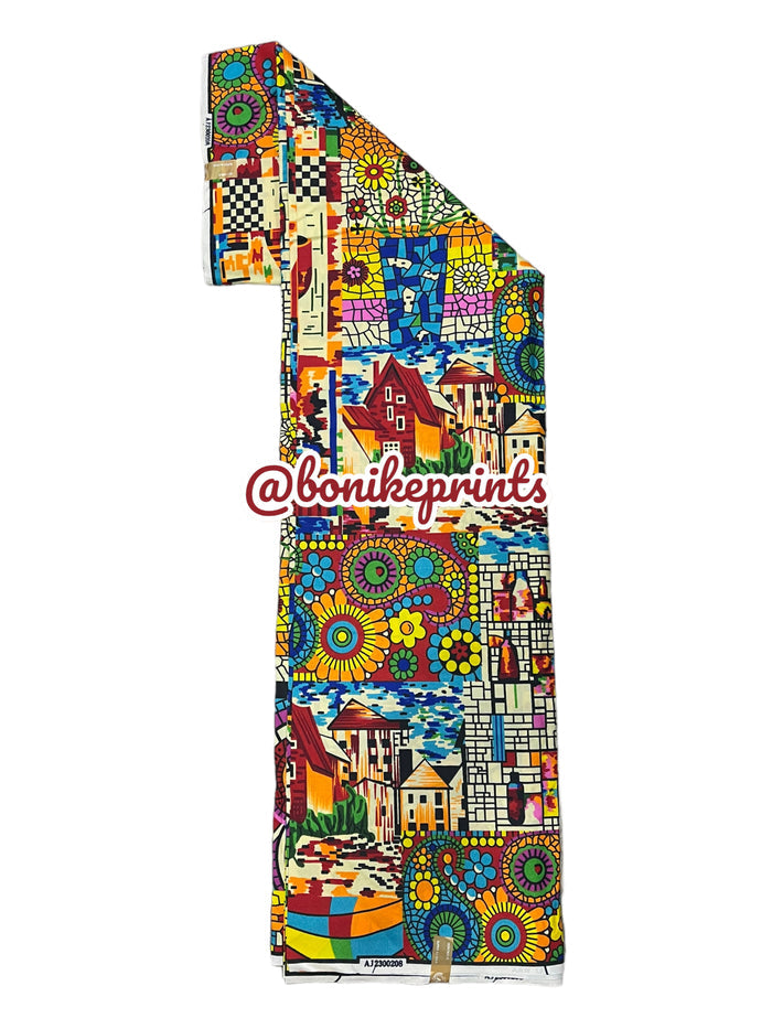 Polyester/Cotton African Print/Ankara fabric 002