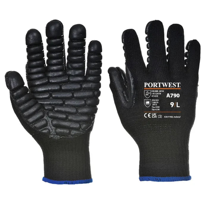 Portwest anti-vibration 10 rubber chloroprene glove - a790