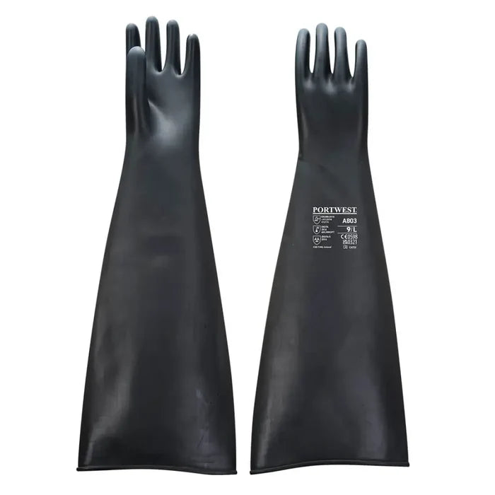 Portwest chem 600 latex heavyweight gauntlet for workwear