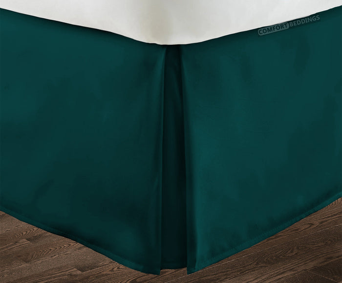 Teal Pleated Bed Skirts