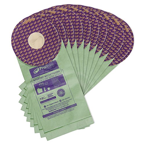 ProTeam Intercept Micro Filter Bags with Closed Collar and 6-Quart, 10Pk Part 106995