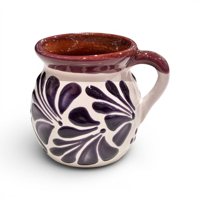 Purple on White Engobe Mug