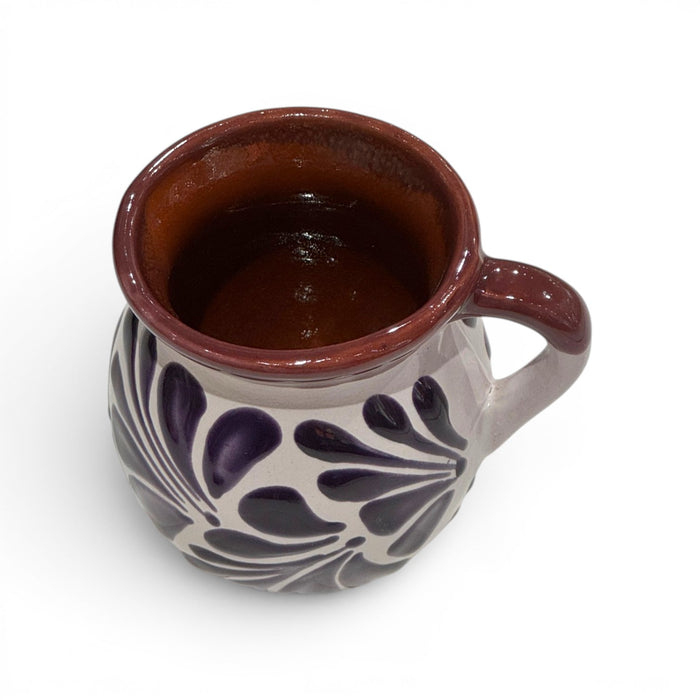 Purple on White Engobe Mug