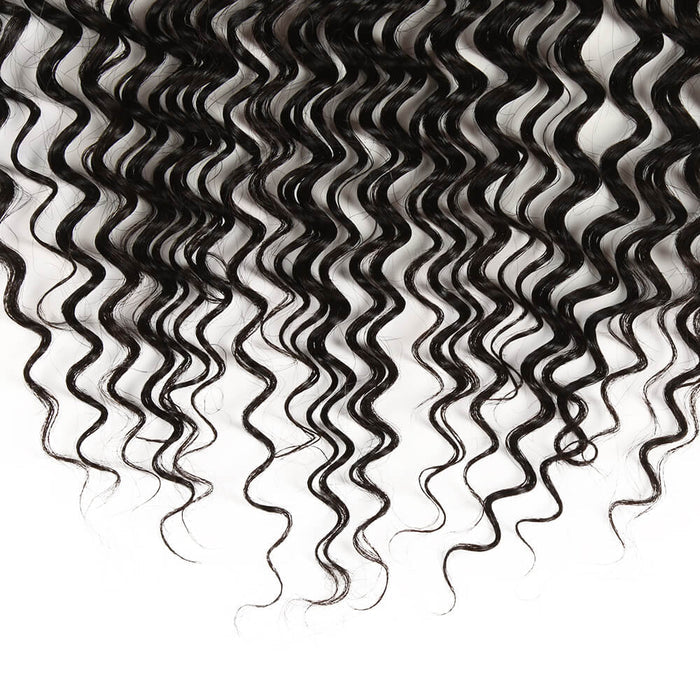 healthy end curly natural black virgin human hair with 13*4 lace frontals