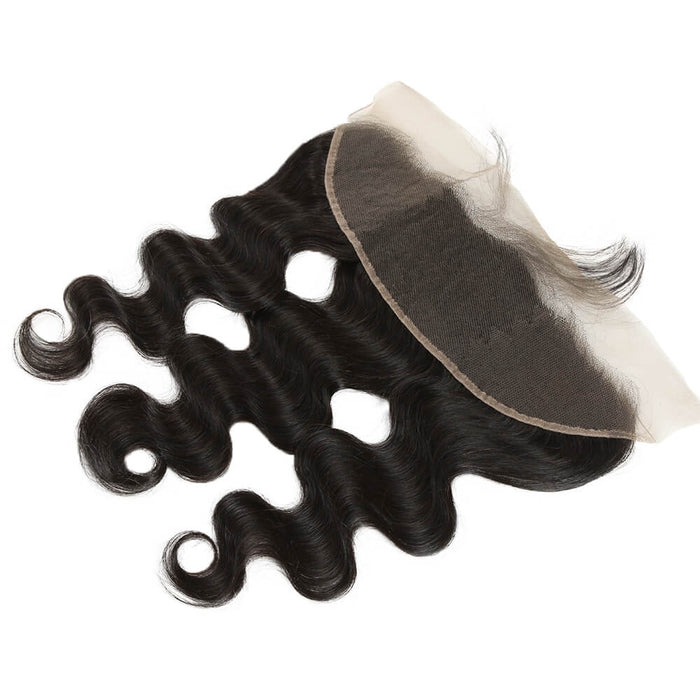 tangle free body wave natural black 13*4 lace frontal human hair