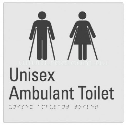 RBA Budget Braille Sign RBA4330 Unisex Ambulant Toilet