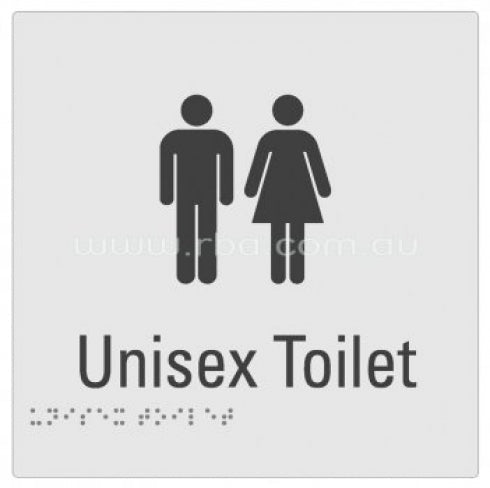RBA Budget Braille Sign RBA4330 Unisex Toilet