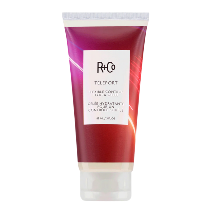 R+Co TELEPORT gelée, flexible control styling gel, lightweight hold hair gel, soft shine hair product, hydrating styling gelee, buildable hold for waves, defining gel for natural texture, style memory hair gel, smooth finish styling cream, gel cream hybrid hair product