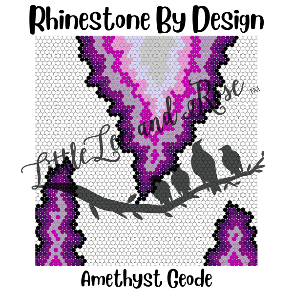 Rhinestone by Design - Amethyst Geode - Resin Rhinestone Set